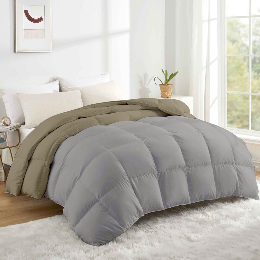 RAASO Microfiber Solid Reversible Soft AC Comforter Double Bed