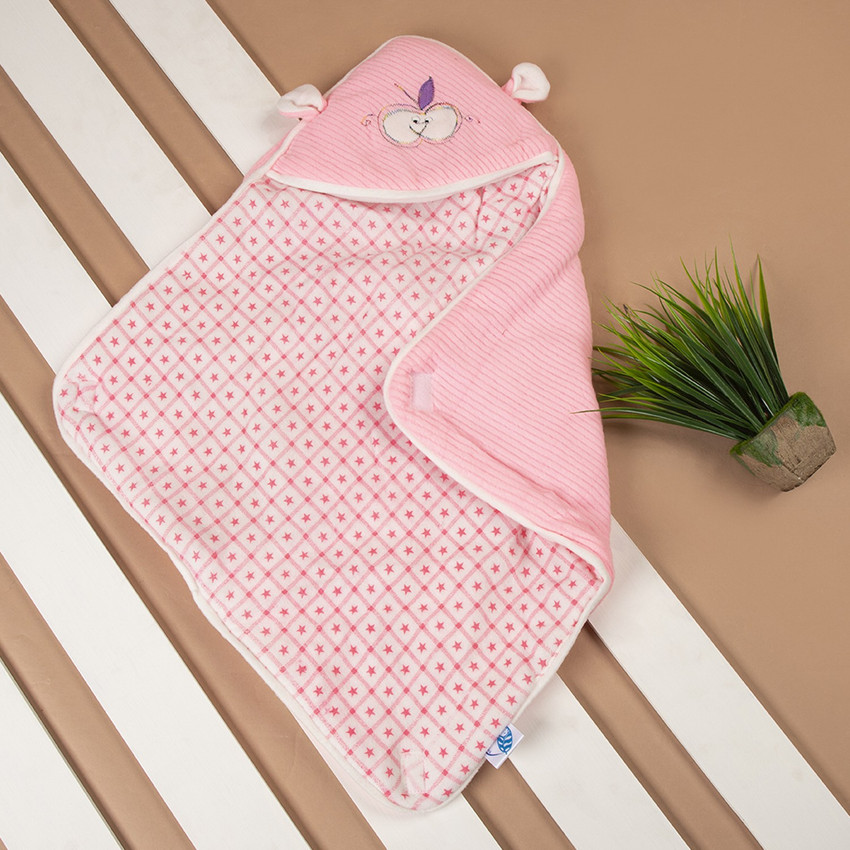 First Sleep Printed Crib Hooded Baby Blanket for Heavy Winter
