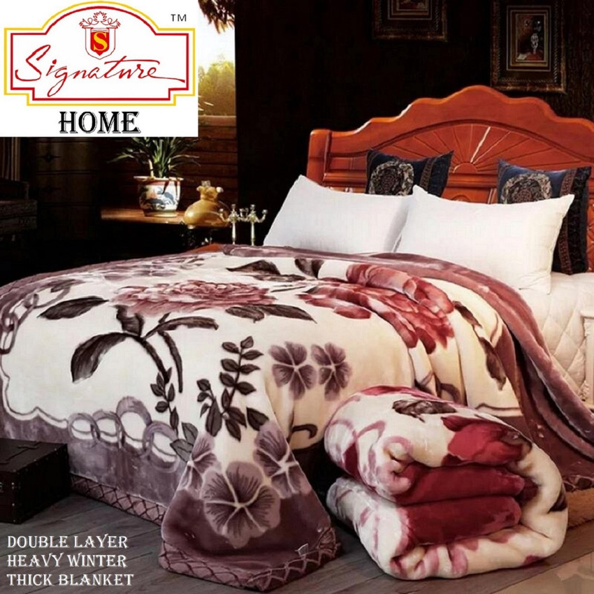 Signature double layer mink blanket outlet
