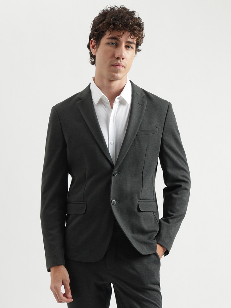 United Colors of Benetton Solid Double Breasted Casual Men Blazer