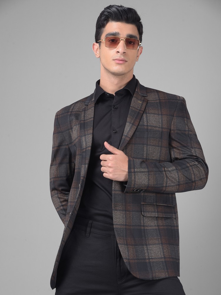 Checked casual clearance blazer