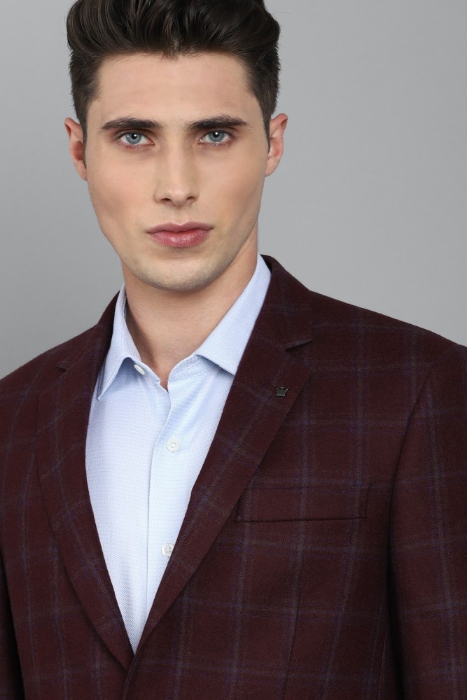 Louis philippe maroon on sale blazer