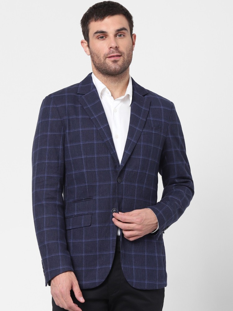 Buy Blue Check Slim Fit Suit Blazer for Men Online at SELECTED HOMME