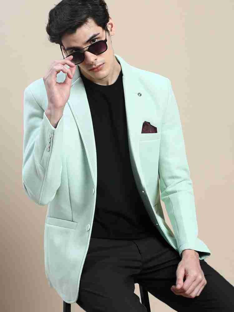 Mint green sale blazer mens