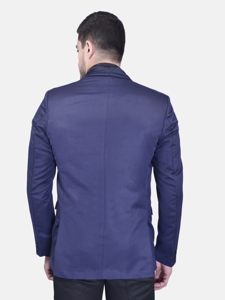 Buy Pesado Men Solid Royal Blue Formal Trousers Online at Best