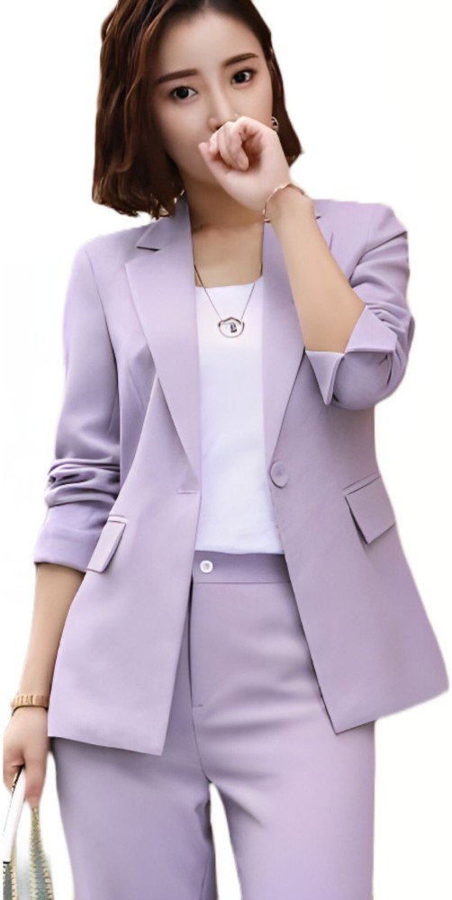 Buy Womens 2 Pieces Office Lady Blazer Set Formal Business Pant Suit Blazer  JacketPantSkirt Grey at Amazonin