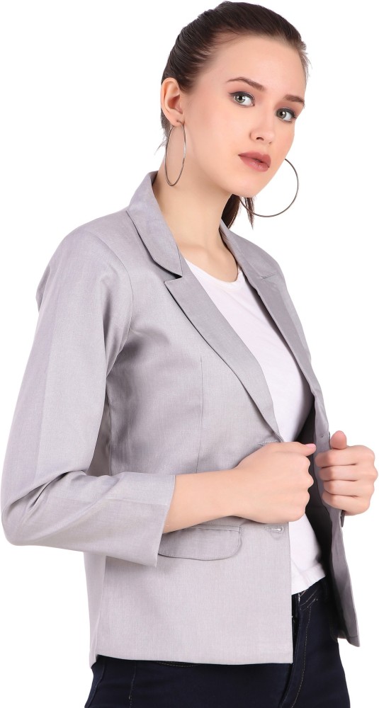 Womens light hot sale grey blazer