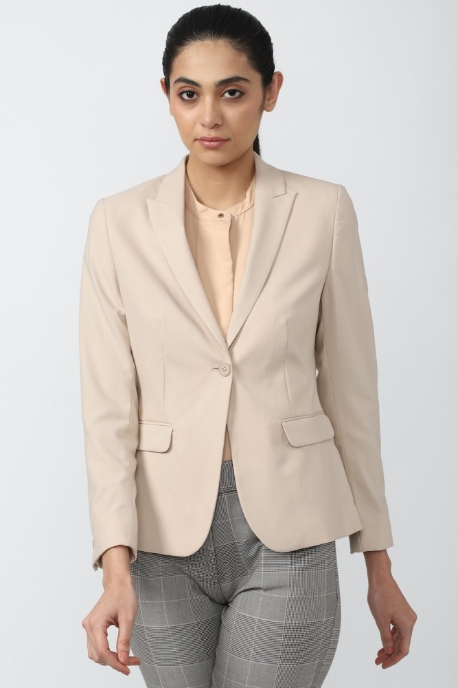 VAN HEUSEN Solid Single Breasted Casual Women Blazer - Buy VAN HEUSEN Solid  Single Breasted Casual Women Blazer Online at Best Prices in India