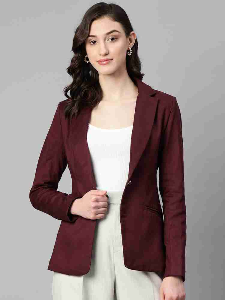 Maroon casual blazer 2025