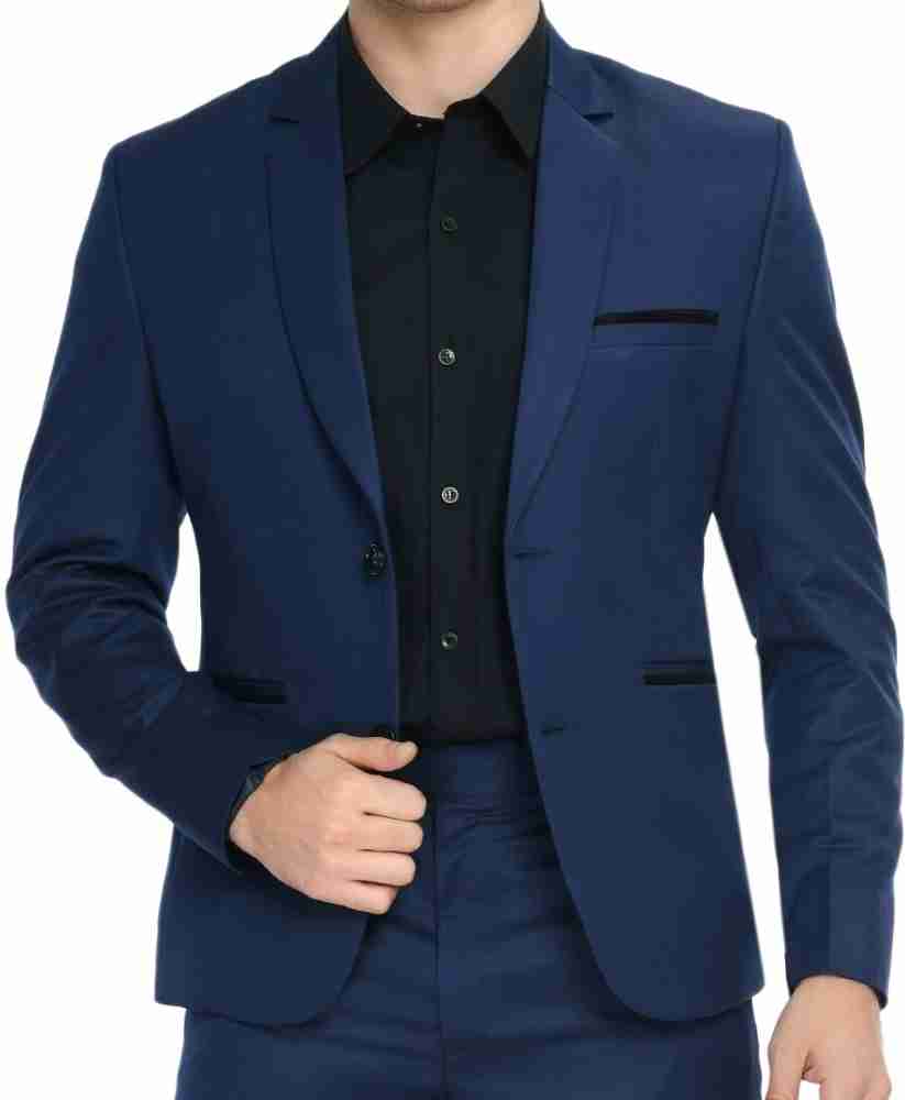 Buy online Blue Solid Single Breasted Formal Blazer from Blazers for Men by  Tahvo for ₹1899 at 62% off