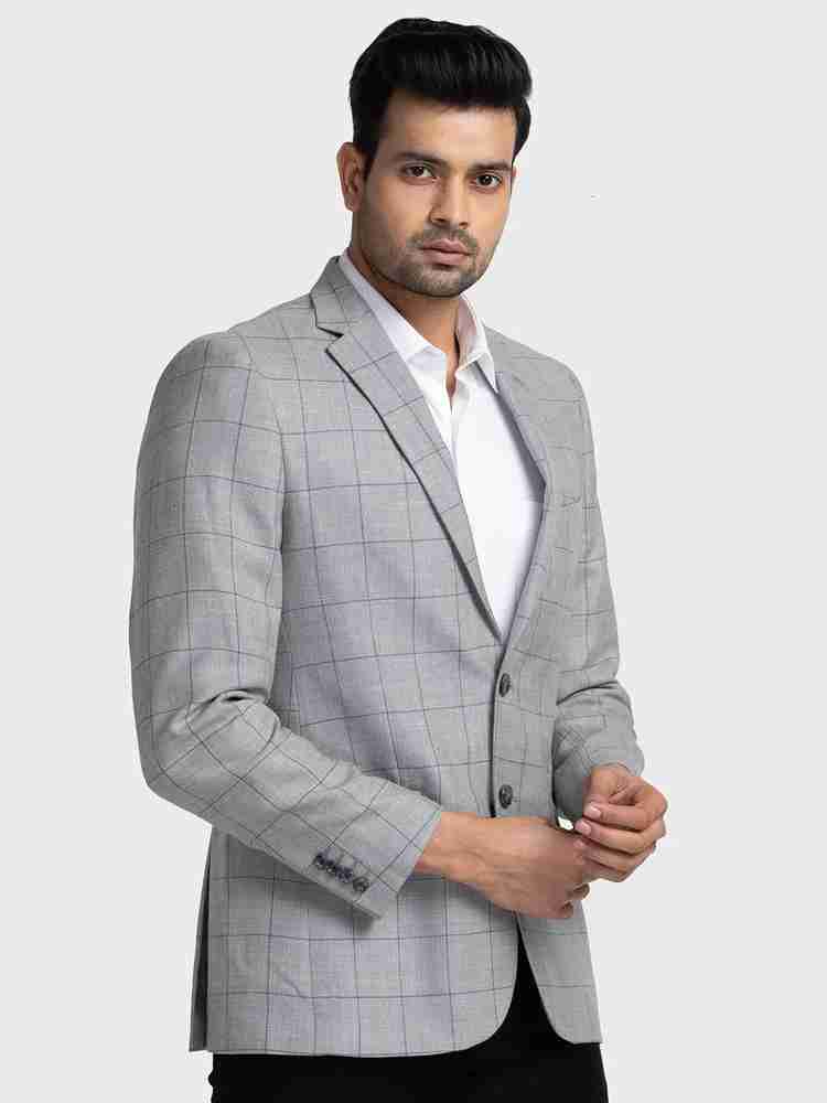 COLORPLUS Checkered Single Breasted Casual Men Blazer Buy