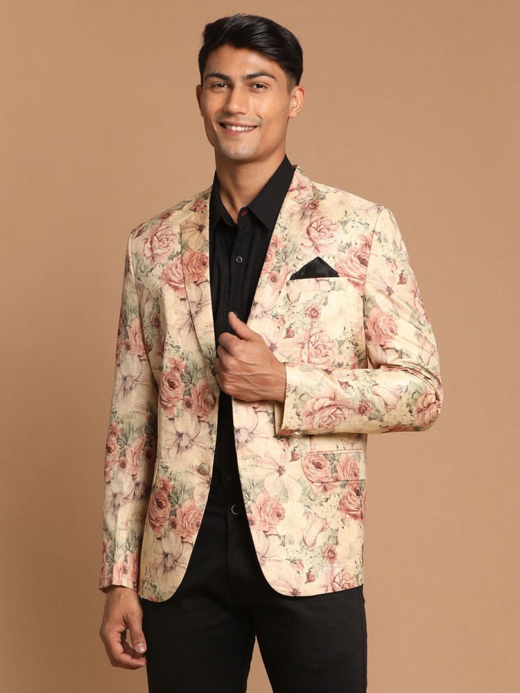 Mens floral clearance blazer