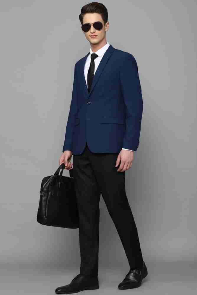 Blue Suit Jacket with Black Pants