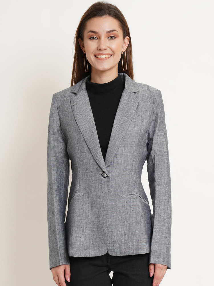 Grey casual blazer womens deals