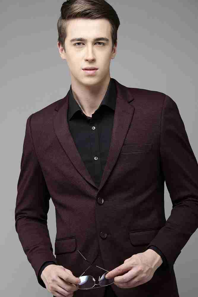 Dark maroon blazer hot sale