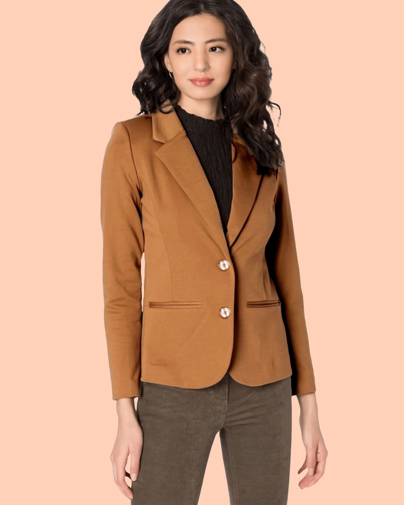 Rocksy Solid Single Breasted Formal Women Blazer Buy Rocksy