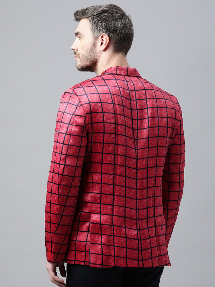 Red plaid blazer new arrivals mens