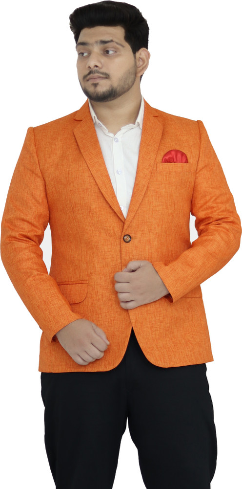 Orange color blazer online
