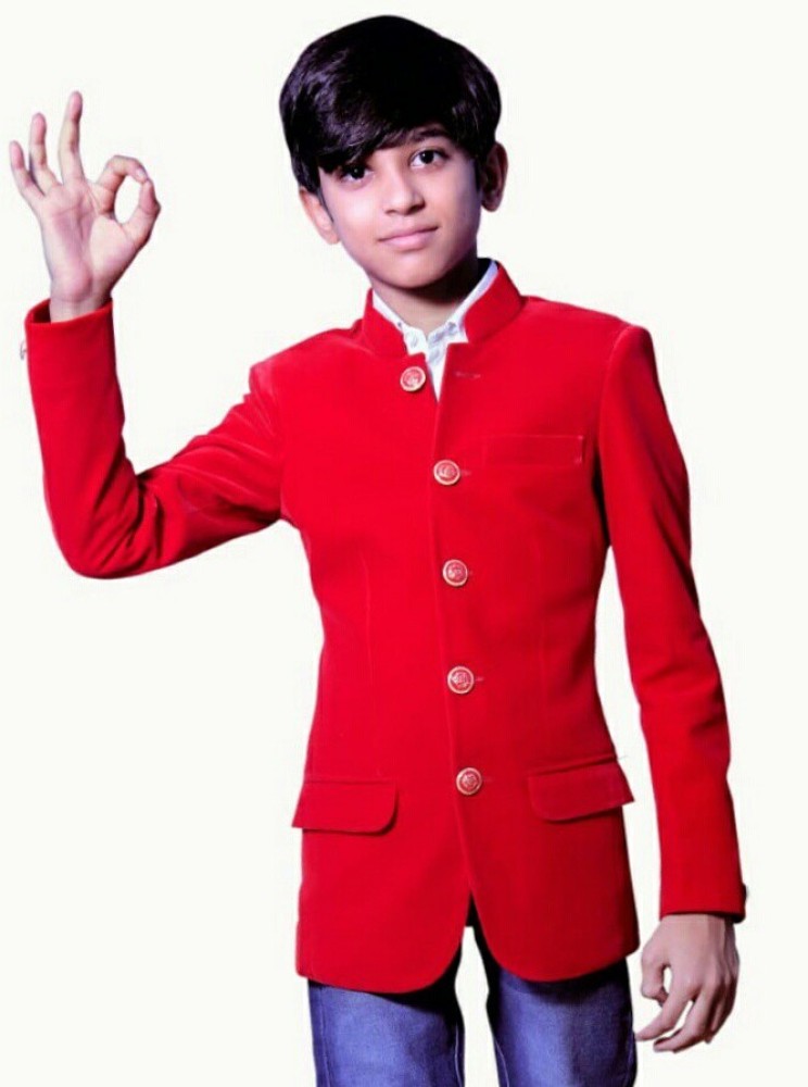 Boys deals blazer red