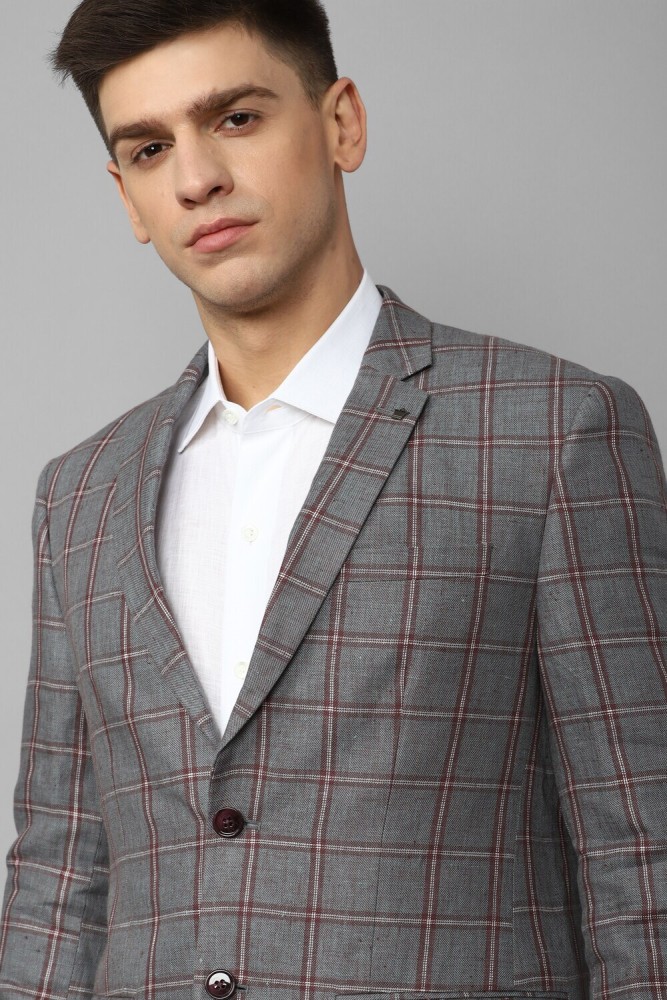 Dark grey outlet check blazer