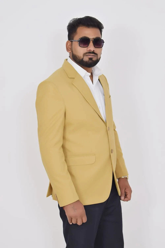 Yellow blazer sales mens cheap