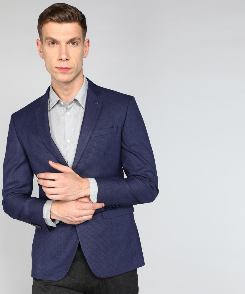 MANQ Solid Single Breasted Formal, Wedding Men Blazer - Buy Charcoal Grey  MANQ Solid Single Breasted Formal, Wedding Men Blazer Online at Best Prices  in India