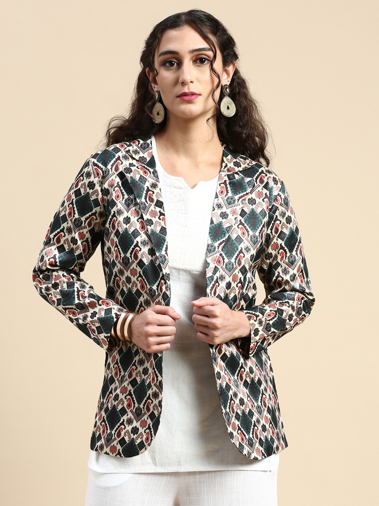 Printed blazer for clearance ladies