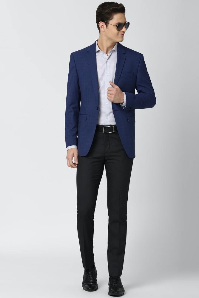 PETER ENGLAND Checkered Single Breasted Casual Festive Festive