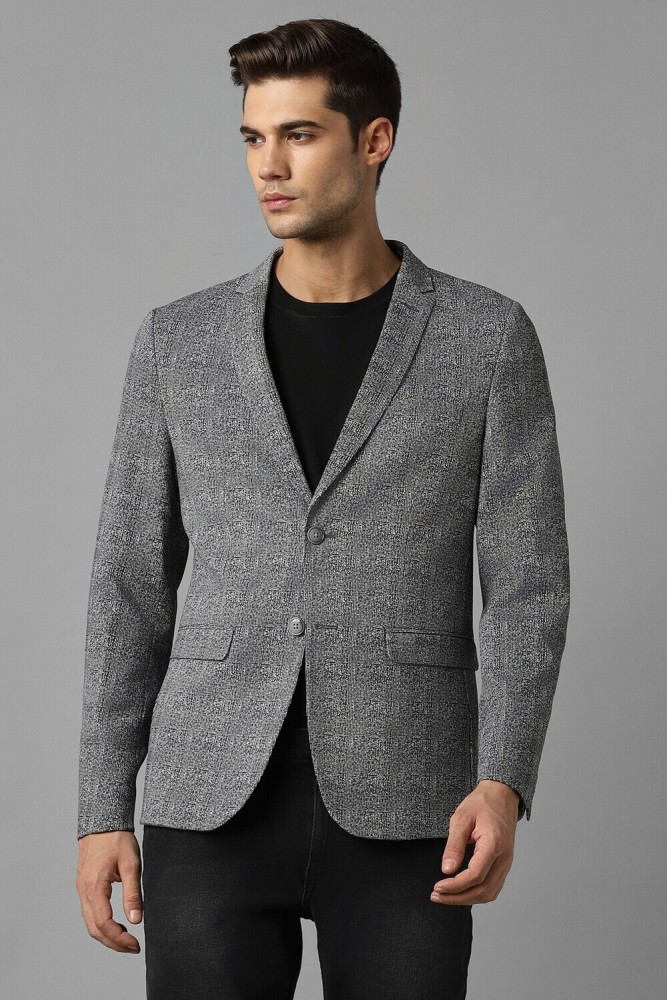 Gray wool 2024 blazer mens