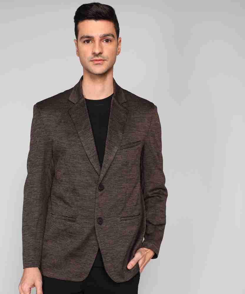 MANQ Solid Single Breasted Formal, Wedding Men Blazer - Buy Charcoal Grey  MANQ Solid Single Breasted Formal, Wedding Men Blazer Online at Best Prices  in India