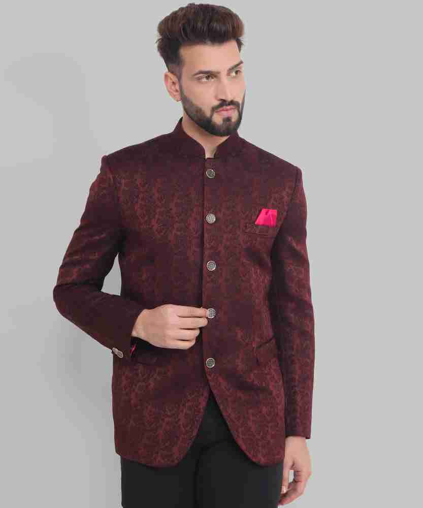 Mens bandhgala blazer best sale