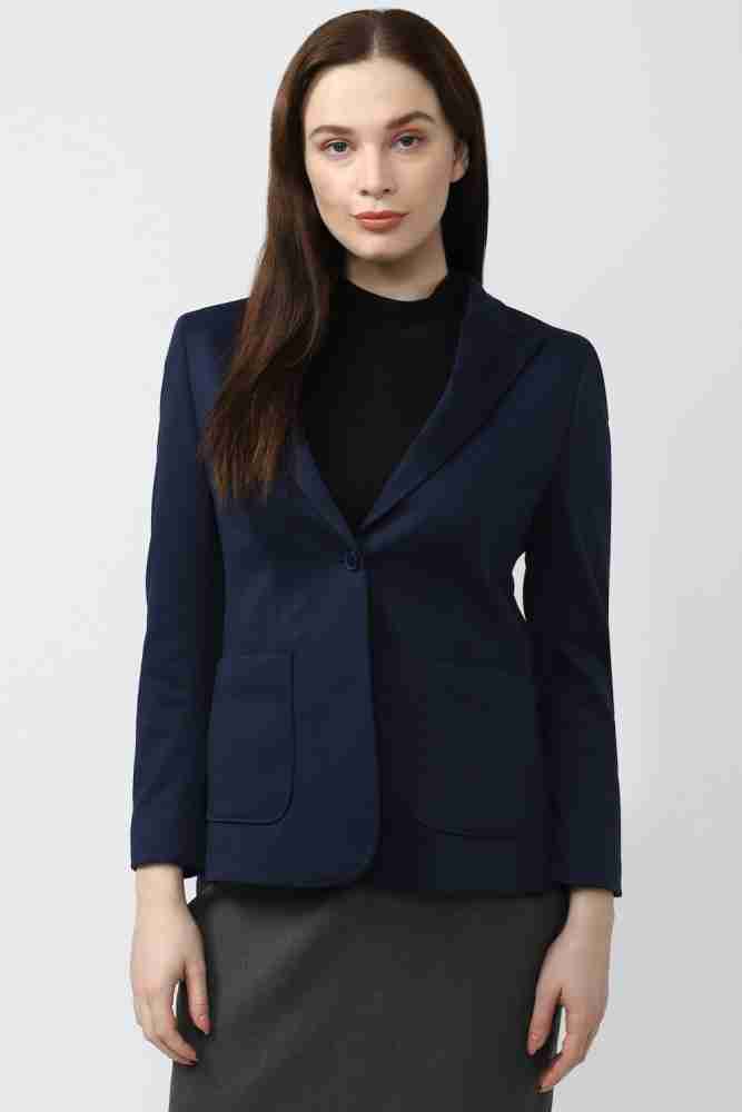 Van heusen navy blue on sale blazer