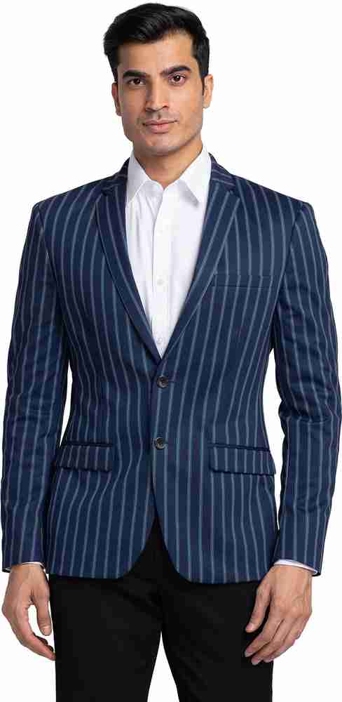 Blue blazer with white stripes new arrivals