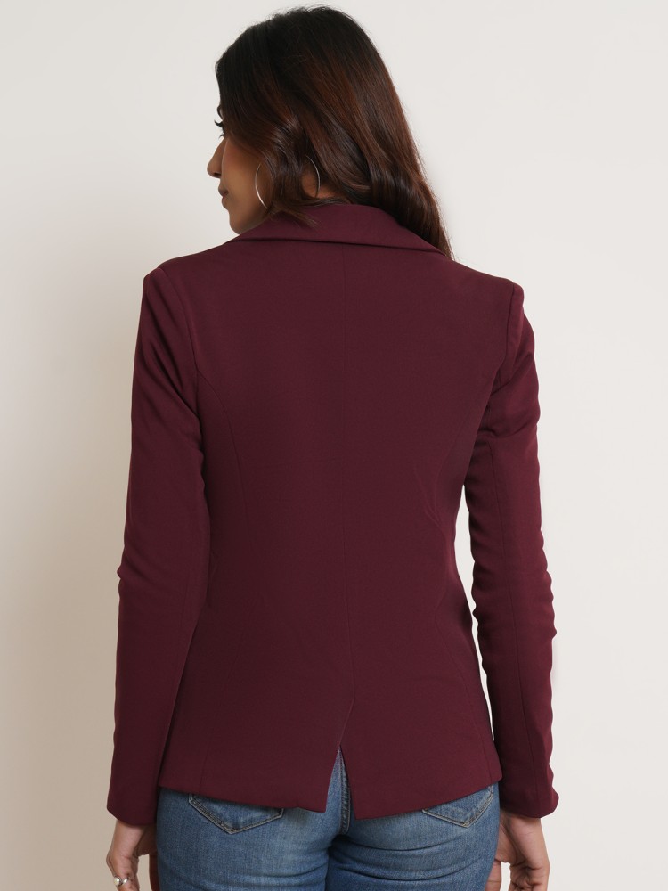 Maroon on sale blazer women