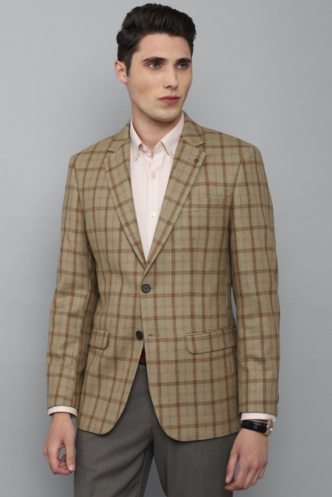 LOUIS PHILIPPE Checkered Single Breasted Casual Men Blazer - Buy