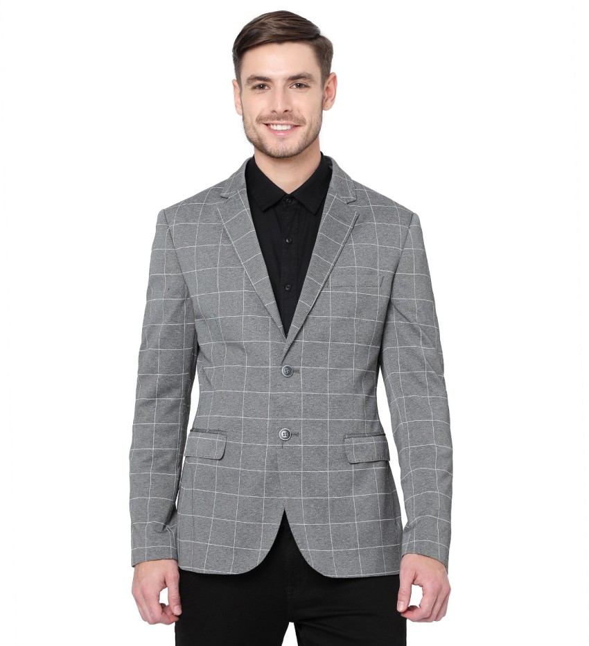 Buy Black Check Slim Fit Blazer Online at Muftijeans