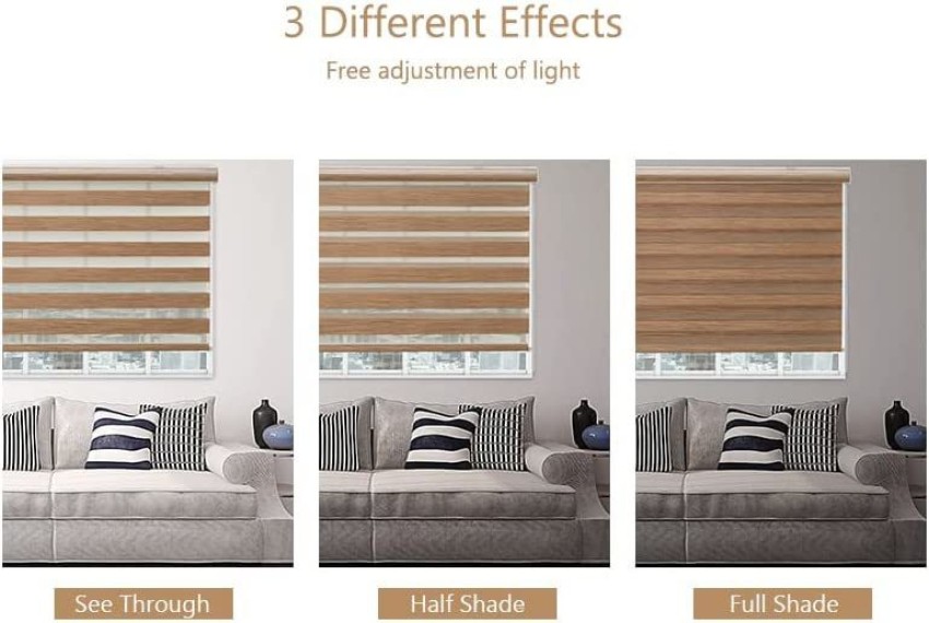 Buy Zebra Polyester Blinds for Windows or Outdoor Decor (Beige) Online at  Low Prices in India 