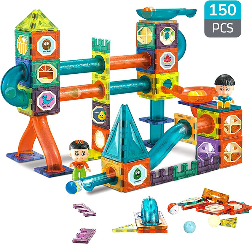 Kiditos 3D Light Magnetic Tiles Building Blocks 150 PCS Marble Run STEM Learning Toys 3D Light Magnetic Tiles Building Blocks 150 PCS Marble Run STEM Learning Toys Buy Magnetic Tiles