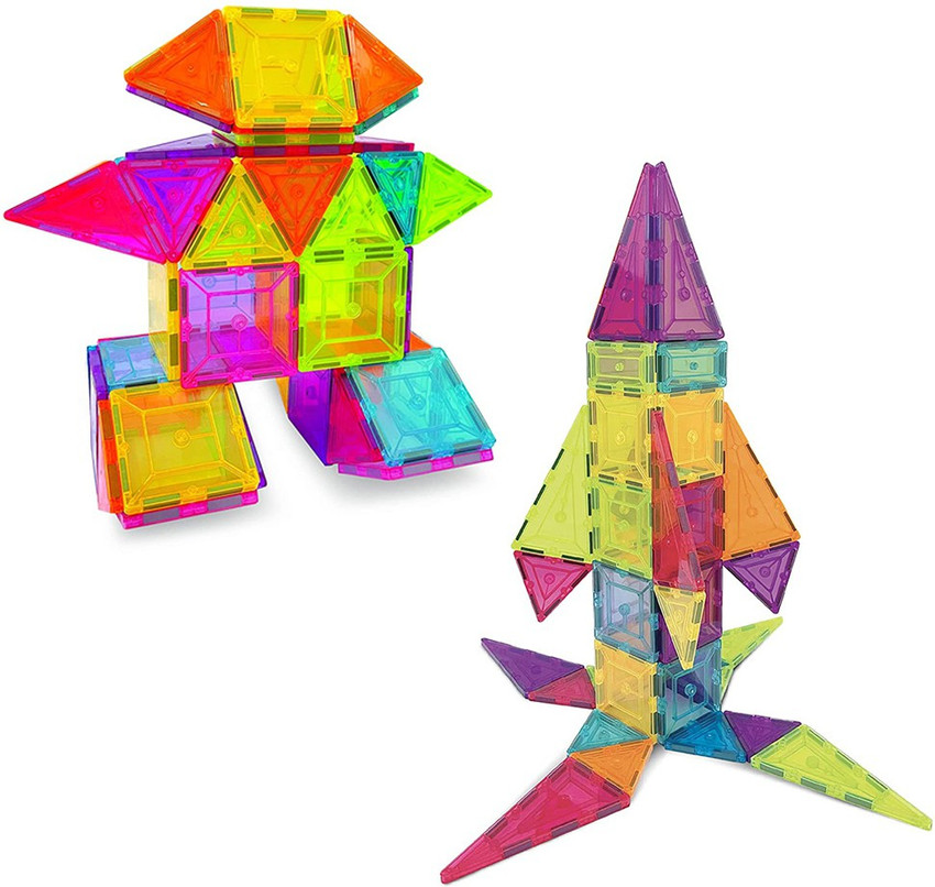 toyden GEL TILES Magplay Classic Solid Color 48 Pcs Magnetic Tiles