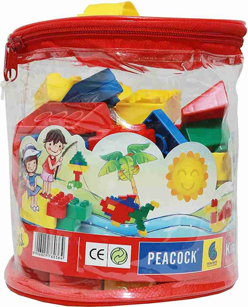 Toykit Peacock Kinder Blocks Bag (50 - Peacock Kinder Blocks Bag (50 . Buy  1 toys in India. shop for Toykit products in India. | Flipkart.com