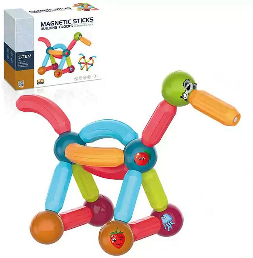 Fun with Magnets Magnetic Building Blocks - 332 piece set