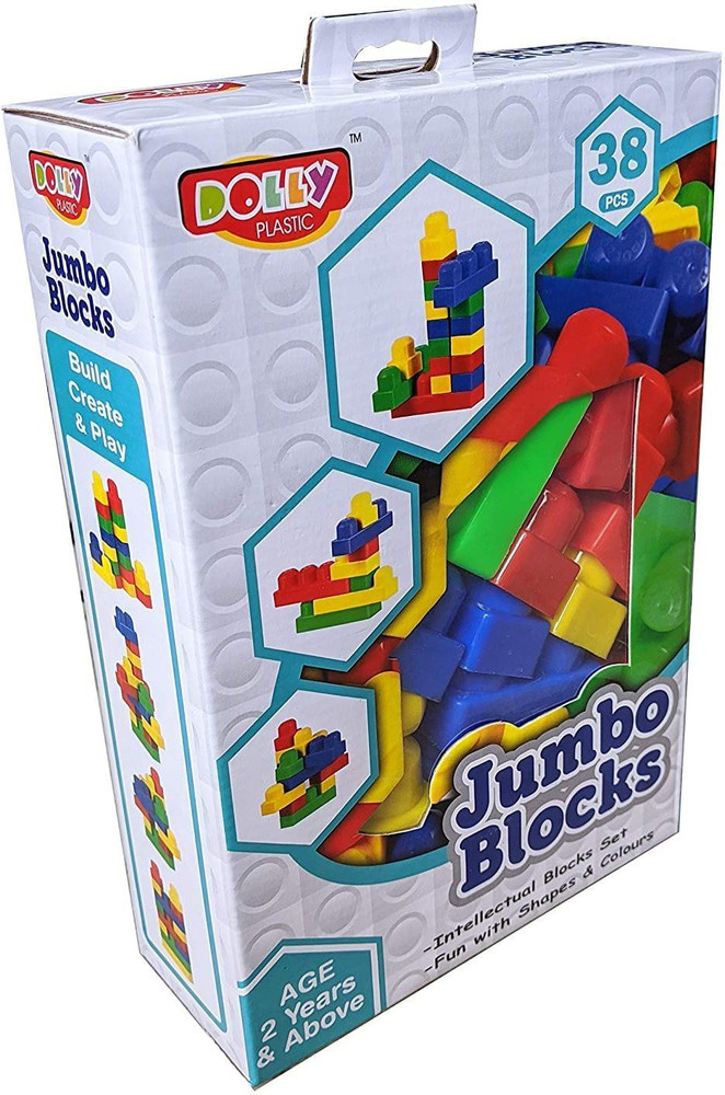 DOLLY Jumbo Blocks Game Set for Kids 38 Pcs Blocks for 2 Year