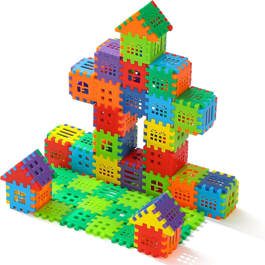 KRVLD Interlocking Building Blocks for Toddlers and Kids Small