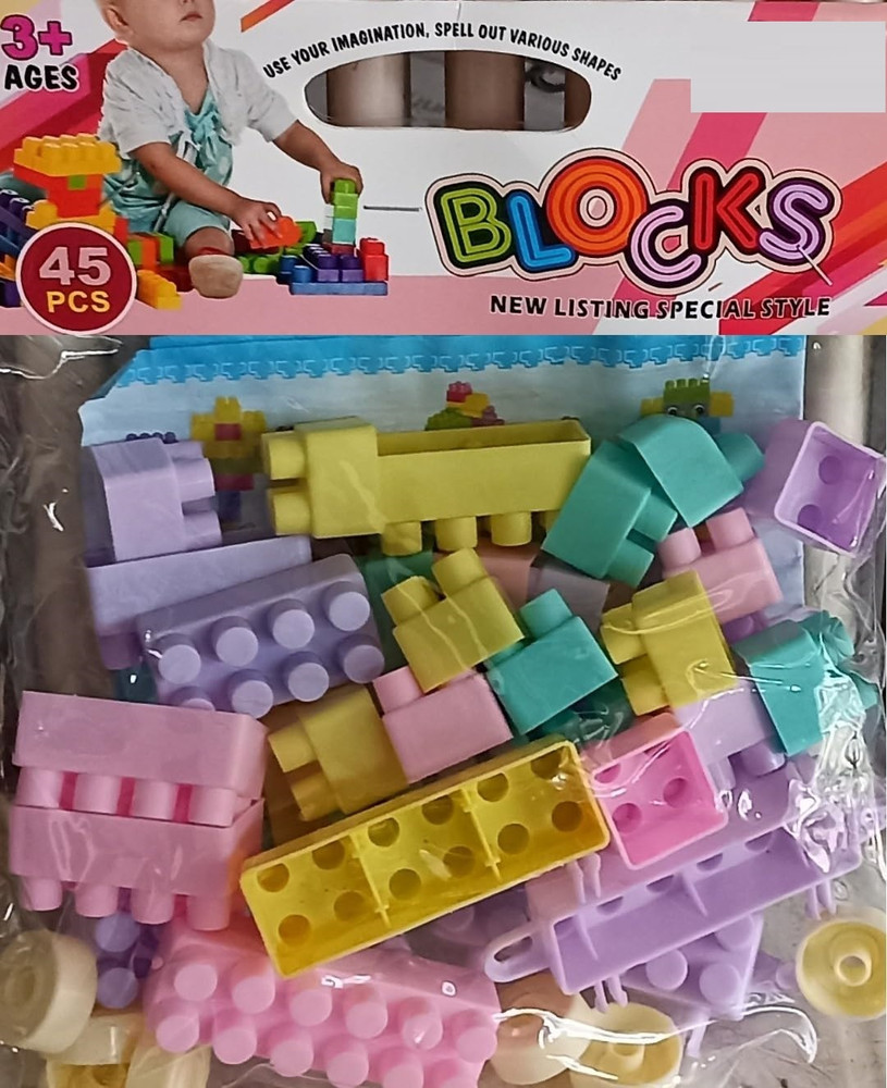 zokato Building Blocks for Small Kids Toddlers 45 pcs Building