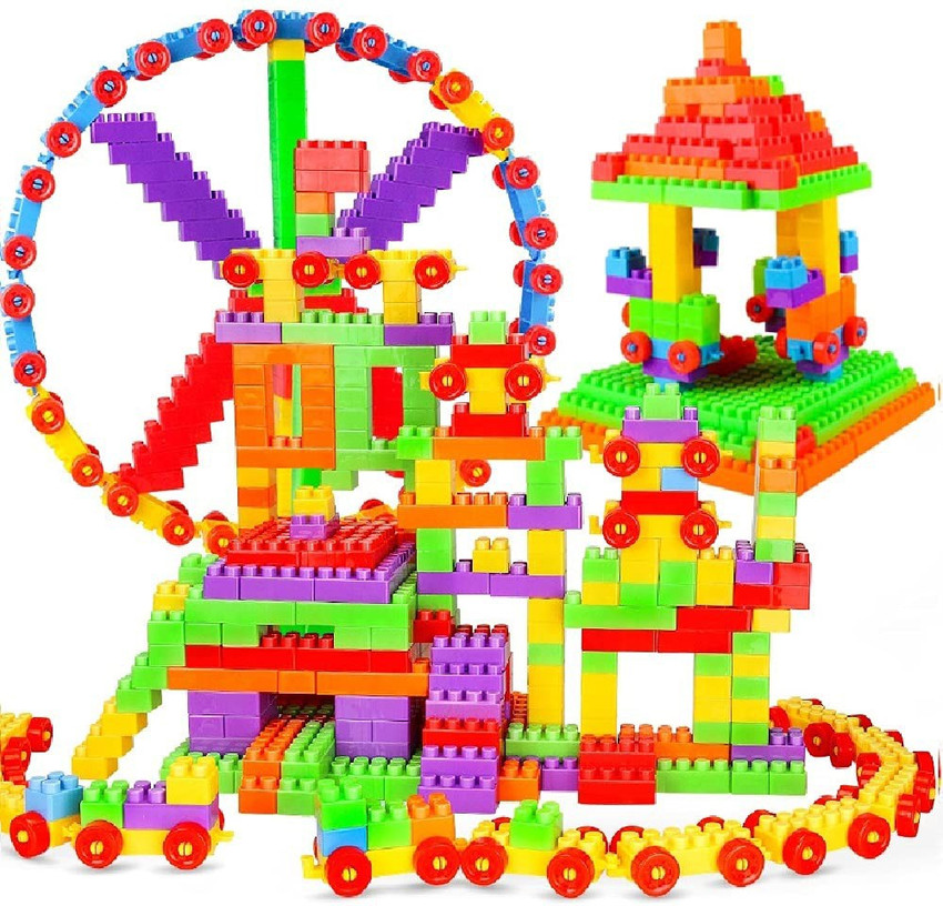 Round plastic store building toys