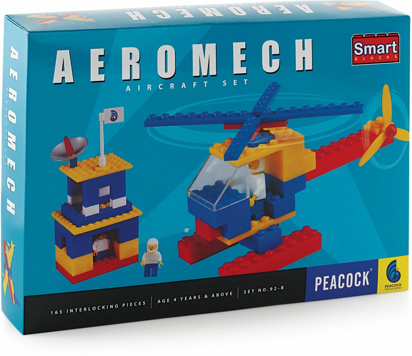 Peacock Toys & Games Peacock Aeromech - 165 pieces - Premium Interlocking  Blocks - Peacock Aeromech - 165 pieces - Premium Interlocking Blocks . Buy  AEROPLANE & HELICOPTER toys in India. shop