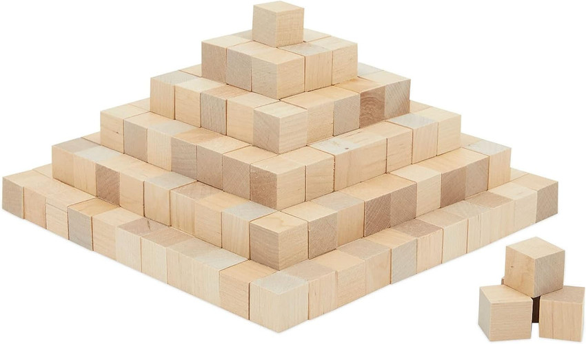Unfinished wooden baby shop blocks