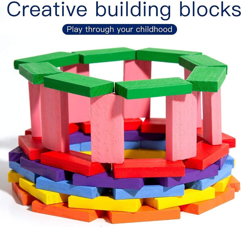 FLETIX 600pcs Domino Building Block Colorful Wooden Kids Fun Learning Skill Toy Game 600pcs Domino Building Block Colorful Wooden Kids Fun Learning Skill Toy Game Buy kids game toys in