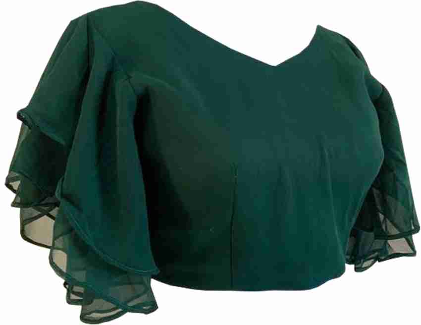 EMERALD GREEN CHIFFON TOP