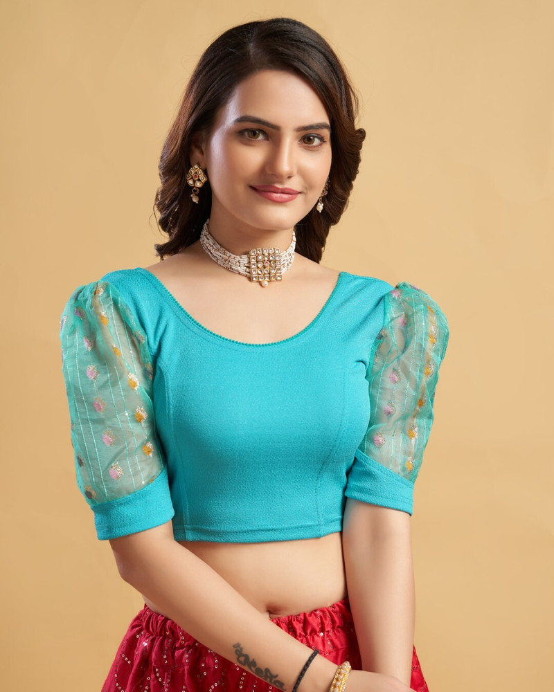 HIMRISE Round Neck Women Blouse - Buy HIMRISE Round Neck Women Blouse  Online at Best Prices in India | Flipkart.com